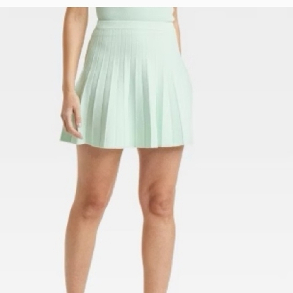 ❤️10/$30 New Target Light Green Women's Sweater Pleated Skirt